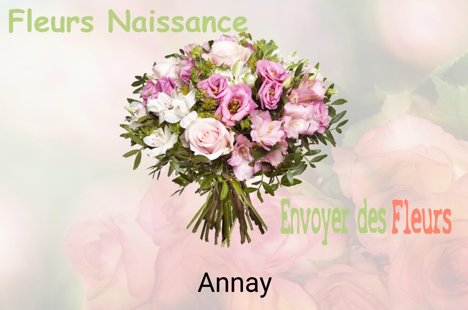 Bouquet de fleurs de naissance livré à Annay
